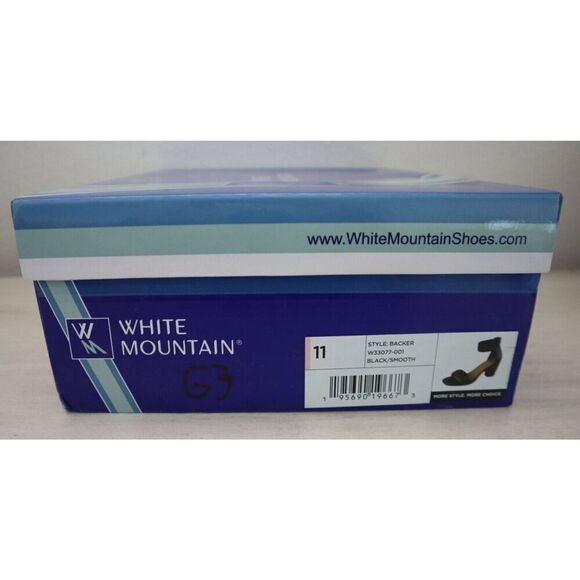 White Mountain W33077-001 Women Sz 11M Black PU Leather Backer Dress Sandals - Picture 9 of 9